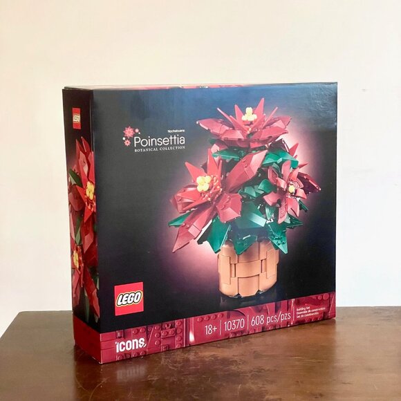 LEGO Icons 10370 Poinsettia Plant & Flower Decor Christmas NIB in Hand - Picture 4 of 14
